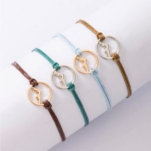 Bundle of 4 Adjustable Mountain Design Bracelets